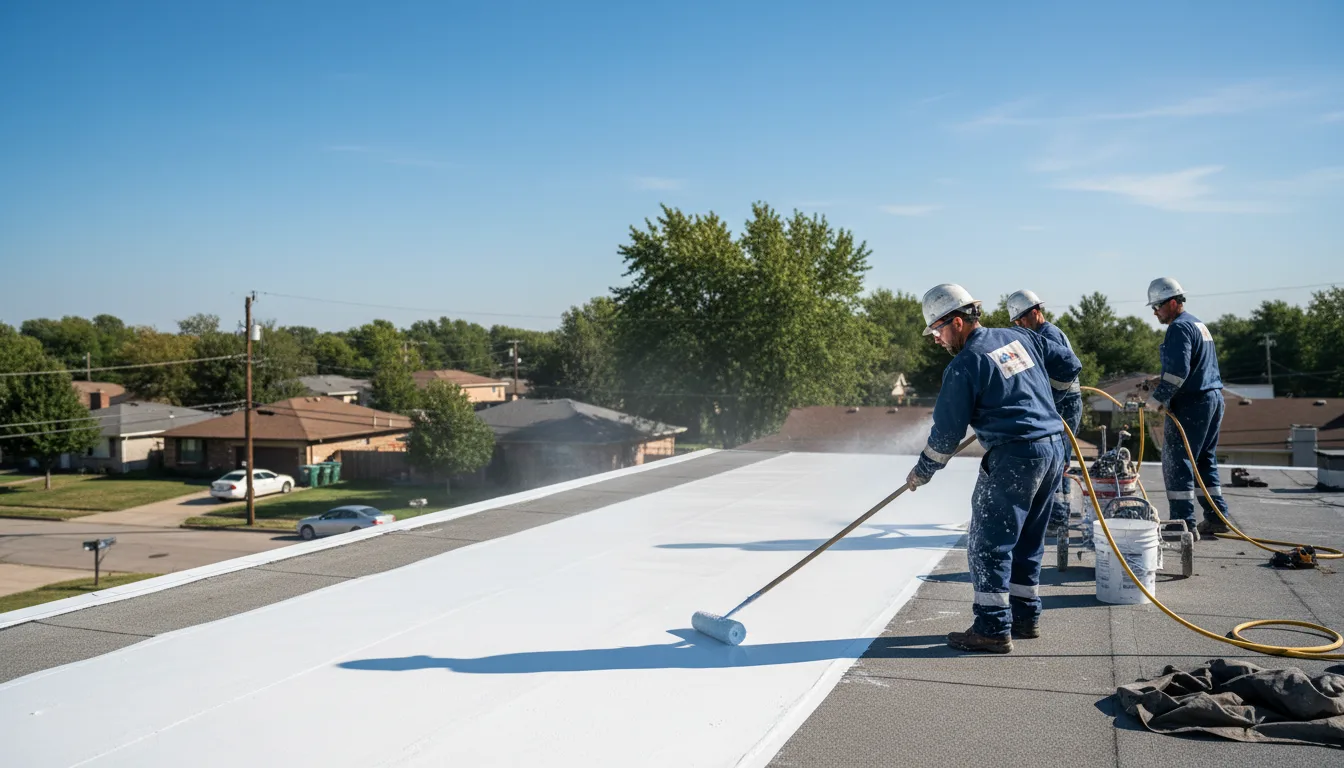 Commercial roof coating in Red Hill, PA near me